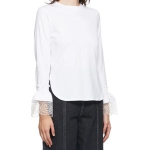 See by Chloe, Bell Sleeve top with lace, Size XS